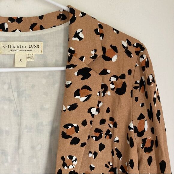 saltwater LUXE Women’s leopard Garvey blazer jacket size small.  EUC! - Picture 6 of 10